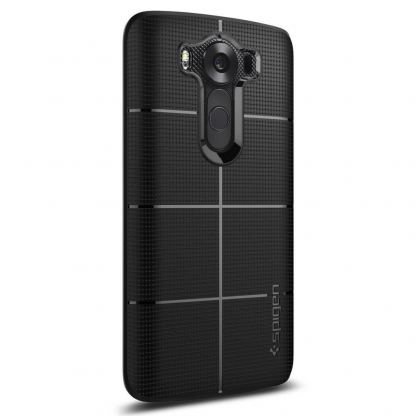Spigen Rugged Armor Case - термополиуретанов кейс с най-висока степен на защита за LG V10 (черен) 3