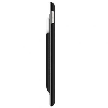 Macally Stand Pen Case - полиуретанов калъф и поставка с отделение за Apple Pencil за iPad 7 (2019) (черен) 10