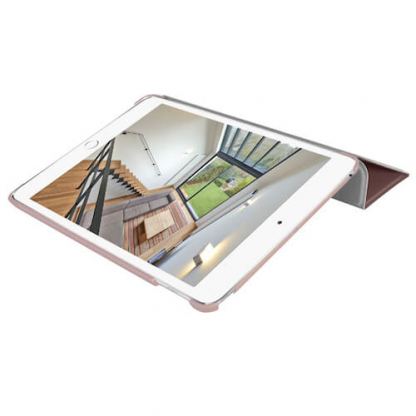 Macally Stand Case - полиуретанов калъф и поставка за iPad 7 (2019) (розов) 6