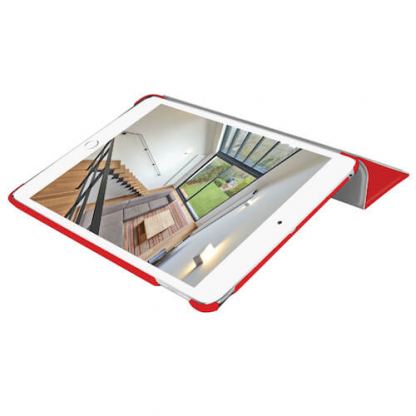 Macally Stand Case - полиуретанов калъф и поставка за iPad 7 (2019) (червен) 6