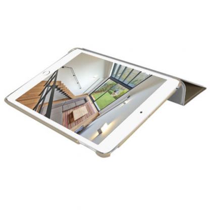 Macally Stand Case - полиуретанов калъф и поставка за iPad 7 (2019) (златист) 6