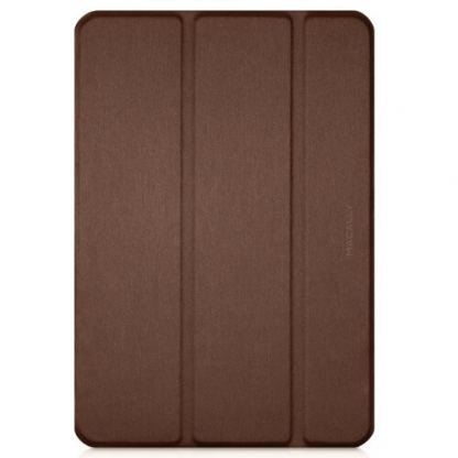 Macally Stand Case - полиуретанов калъф и поставка за iPad 7 (2019) (кафяв) 2