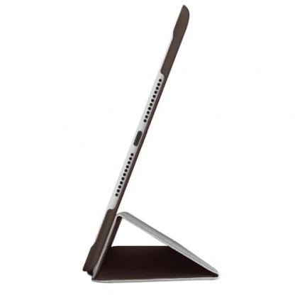 Macally Stand Case - полиуретанов калъф и поставка за iPad 7 (2019) (кафяв) 9