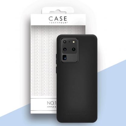 Case FortyFour No.1 Case - силиконов TPU калъф за Samsung Galaxy S20 Ultra (черен)