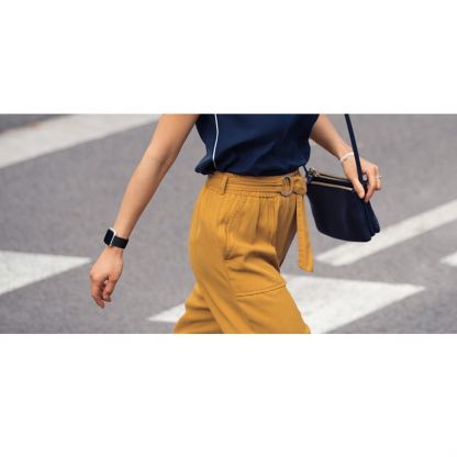 Fitbit Versa Accessory Band Leather Small - кожена (естествена кожа) каишка за Fitbit Ionic (тъмносин)  3