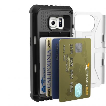 Urban Armor Gear Scout Card - удароустойчив хибриден кейс с отделение за кр.карти за Samsung Galaxy S7 (бял) 3