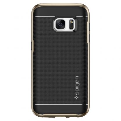 Spigen Neo Hybrid Case - хибриден кейс с висока степен на защита за Samsung Galaxy S7 (черен-златист) 8