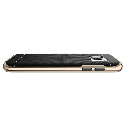 Spigen Neo Hybrid Case - хибриден кейс с висока степен на защита за Samsung Galaxy S7 (черен-златист) 3