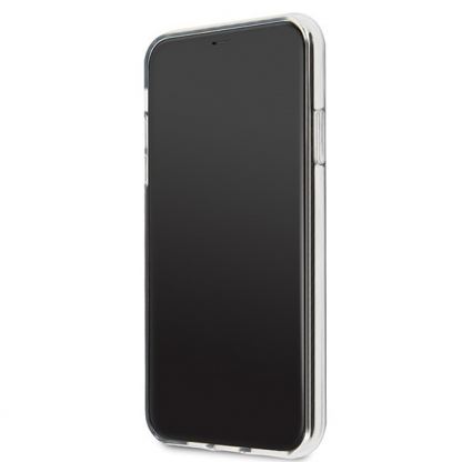 Guess Peony 4G Glitter Case - дизайнерски кейс с висока защита за iPhone 11 Pro (сребрист) 6