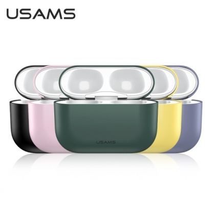 USAMS Ultra-Thin Silicone Case - силиконов калъф за Apple Airpods Pro (лилав) 2
