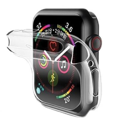 USAMS Full Protective TPU Case - качествен силиконов (TPU) кейс за Apple Watch Series 5/4 (44mm) (прозрачен) 2