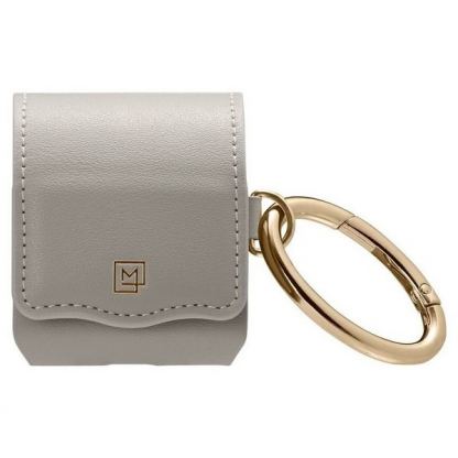 Spigen La Manon Leather Case - кожен калъф за Apple Airpods и Airpods 2 (сив) 2