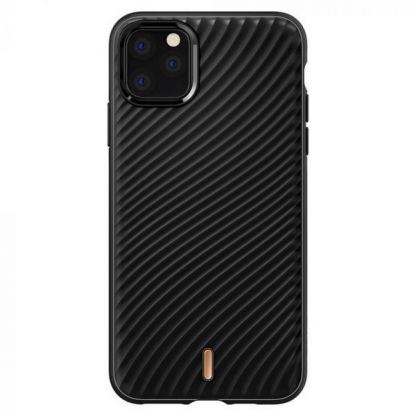 Spigen Ciel Wave Shell Case - дизайнерски силиконов (TPU) калъф за iPhone 11 Pro (черен) 2