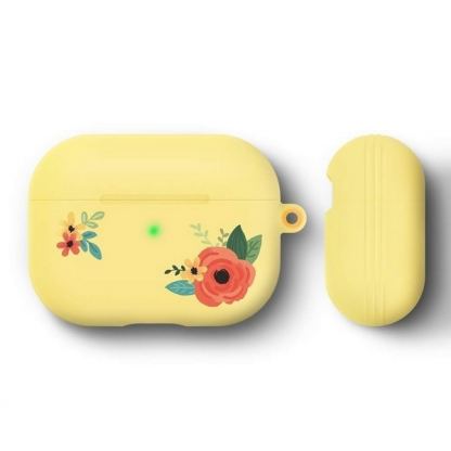 Spigen Ciel Color Fit Case - хибриден удароустойчив кейс с карабинер за Apple Airpods Pro (жълт) 2