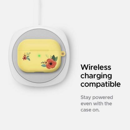 Spigen Ciel Color Fit Case - хибриден удароустойчив кейс с карабинер за Apple Airpods Pro (жълт) 3