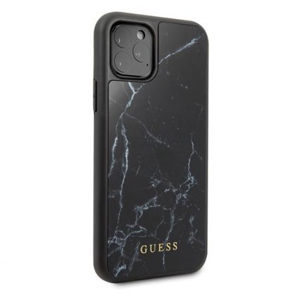 Guess Marble Hard Case - дизайнерски кейс с висока защита за iPhone 11 Pro (черен) 6