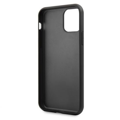 Guess 4G Double Layer Glitter Case - дизайнерски кейс с висока защита за iPhone 11 Pro (черен) 4