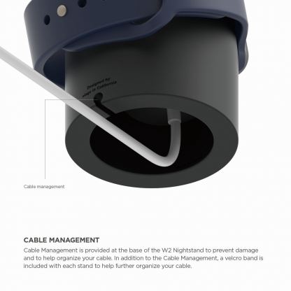 Elago W2 Watch Stand - силиконова поставка за Apple Watch (черна) 2