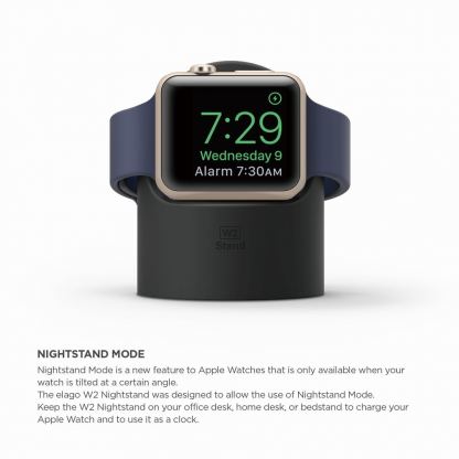 Elago W2 Watch Stand - силиконова поставка за Apple Watch (черна) 3