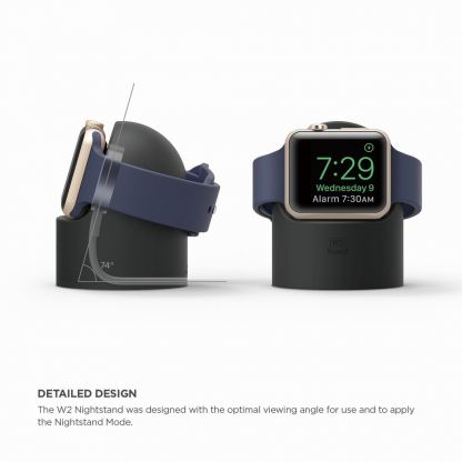 Elago W2 Watch Stand - силиконова поставка за Apple Watch (черна) 5
