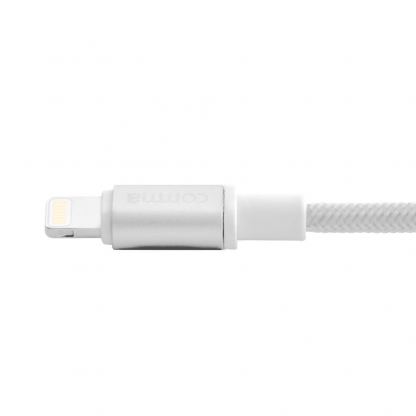 Comma Easy Cable MFI Lightning Data Cable 1m. - сертифициран плетен Lightning кабел (100 см) за iPhone, iPad и iPod с Lightning вход (сребрист) 2