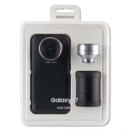 Samsung Lens Cover ET-CG930DB - оригинален кожен кейс с оптични лещи за Samsung Galaxy S7 (черен) 12