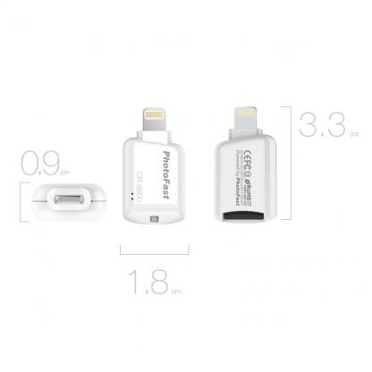 PhotoFast Lightning to MicroSD Card Reader CR-8800 - адаптер за microSD памет за iPhone, iPad, iPod с Lightning 3