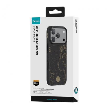 Кевларен кейс с MagSafe за iPhone 18 Pro Max, iPhone 17 Pro Max - Benks Magnetic Armor Edge X1 Air Navigator Kevlar 600D 12