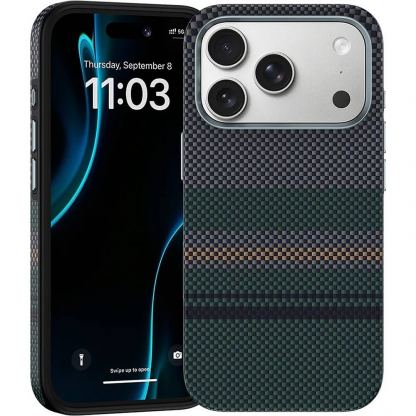 Удароустойчив кевларен кейс с MagSafe за iPhone 18 Pro, iPhone 17 Pro - Benks Magnetic Armor Pro Aurora Camera Control Button Kevlar Case 600D 2