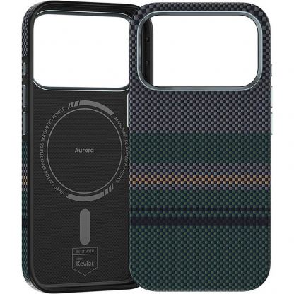 Удароустойчив кевларен кейс с MagSafe за iPhone 18 Pro, iPhone 17 Pro - Benks Magnetic Armor Pro Aurora Camera Control Button Kevlar Case 600D 3