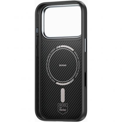 Удароустойчив кевларен кейс с MagSafe за iPhone 18 Pro Max, iPhone 17 Pro Max - Benks Magnetic Armor Pro Kevlar Metal Frame Camera Control Case 600D (черен) 3