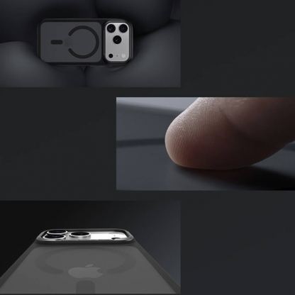 Хибриден удароустойчив кейс с MagSafe за iPhone 18 Pro Max, iPhone 17 Pro Max - Benks Magnetic Mist Metal Frame Case (черен) 11