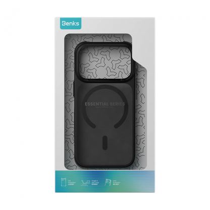 Хибриден удароустойчив кейс с MagSafe за iPhone 18 Pro Max, iPhone 17 Pro Max - Benks Magnetic Mist Metal Frame Case (черен) 12