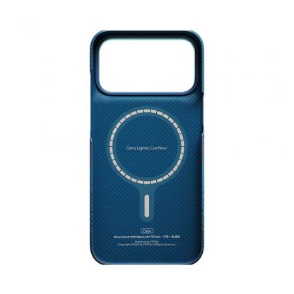  Кевларен кейс с MagSafe за iPhone 18 Pro Max, iPhone 17 Pro Max - Pitaka Edge Ultra-Slim Moonrise 2.0 1001 Nights Midnight Aramid Fiber Case 5