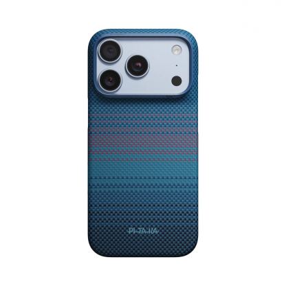  Кевларен кейс с MagSafe за iPhone 18 Pro, iPhone 17 Pro - Pitaka Edge Ultra-Slim Moonrise 2.0 1001 Nights Midnight Aramid Fiber Case 2