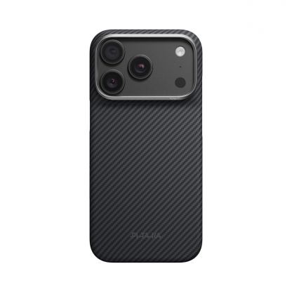  Кевларен кейс с MagSafe за iPhone 18 Pro, iPhone 17 Pro - Pitaka Edge Ultra-Slim Classic 600D Black-Grey (Twill) Aramid MagSafe Case 4