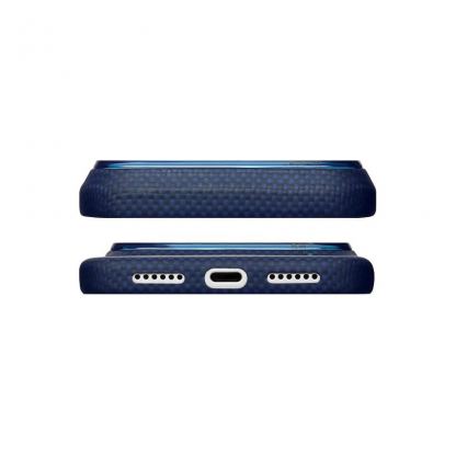  Кевларен кейс с MagSafe за iPhone 18 Pro, iPhone 17 Pro - Pitaka Edge Ultra-Slim Milky Way Galaxy 2.0 Nearfield Blue Aramid MagSafe Case 7