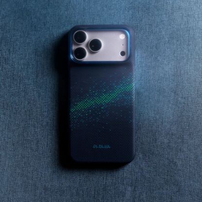  Кевларен кейс с MagSafe за iPhone 18 Pro, iPhone 17 Pro - Pitaka Edge Ultra-Slim Milky Way Galaxy 2.0 Nearfield Blue Aramid MagSafe Case 10