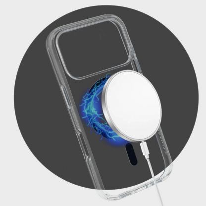  Хибриден удароустойчив кейс с MagSafe за iPhone 18 Pro, iPhone 17 Pro - Liavec Pure Crystal Case (прозрачен-черен) 4