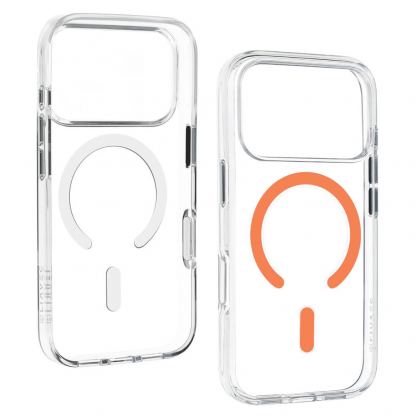  Хибриден удароустойчив кейс с MagSafe за iPhone 18 Pro, iPhone 17 Pro - Liavec Pure Crystal Case (прозрачен-оранжев) 3
