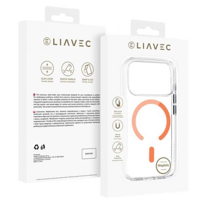  Хибриден удароустойчив кейс с MagSafe за iPhone 18 Pro, iPhone 17 Pro - Liavec Pure Crystal Case (прозрачен-оранжев) 7