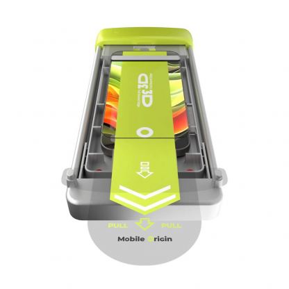Стъклено защитно покритие за дисплея на дисплея на iPhone 18 Pro Max, iPhone 17 Pro Max - Mobile Origin Screen Guard AR 3D Tempered Glass With Applicator Pro (черен-прозрачен) 3