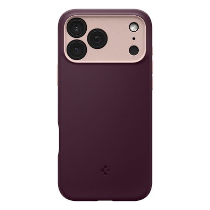 Силиконов (TPU) калъф с висока степен на защита с MagSafe за iPhone 18 Pro, iPhone 17 Pro - Spigen Nano Pop MagSafe Case (бургунди) 5