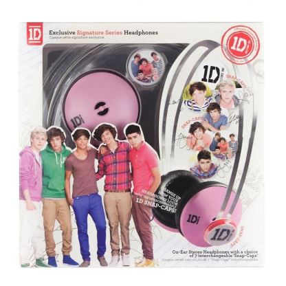 Jivo One Direction SnapCaps On-Ear Metal Band Headphones - слушалки за мобилни устройства (розови) 2