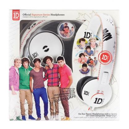 Jivo One Direction SnapCaps On-Ear Leather Band Headphones - слушалки за мобилни устройства (бели) 2