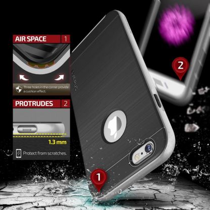 Verus High Pro Shield Case - хибриден удароустойчив кейс за iPhone 6S, iPhone 6 (сребрист) 6