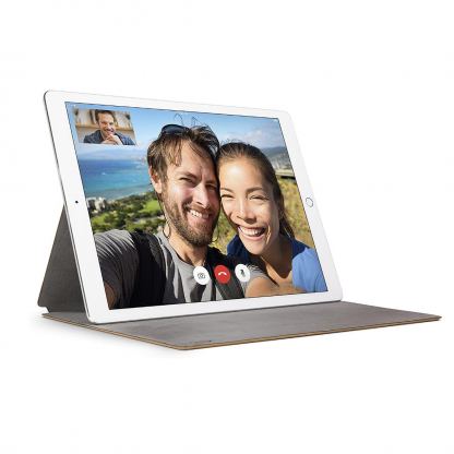TwelveSouth SurfacePad - дизайнерски луксозен кожен калъф с поставка за iPro 12.9, iPad Pro 12.9 (2017) (кафяв) 3