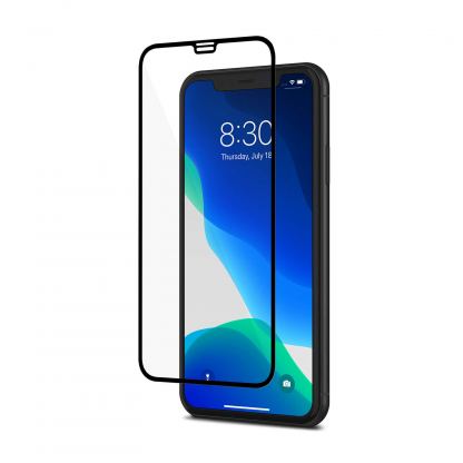 Moshi IonGlass - стъклено защитно покритие за целия дисплей на iPhone 11, iPhone XR (прозрачен-черен) 2