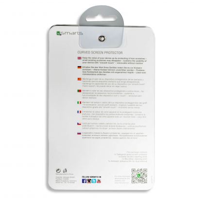 4smarts Second Glass Curved 2.5D - калено стъклено защитно покритие с извити ръбове за целия дисплея на Huawei P9 Plus (прозрачен-черен) 2