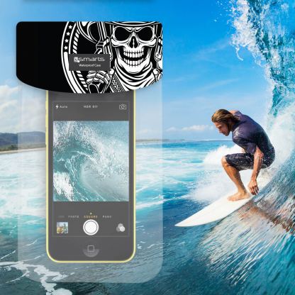 4smarts Copacabana Waterproof Case Pirate - универсален водоустойчив калъф за смартфони до 6 инча (черен) 3